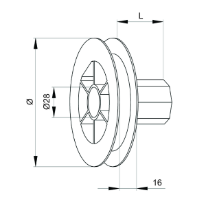 Koło nawojowe z obsadką 40mm pod łożysko-135mm
