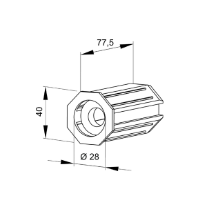 Obsadka 40mm pod łożysko
